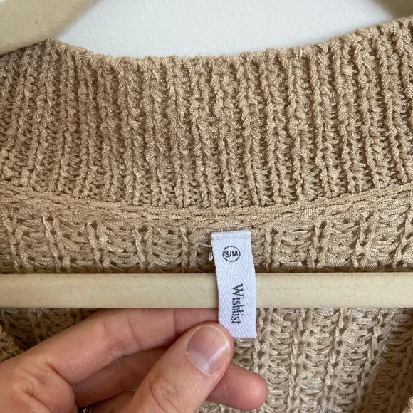 Wishlist Sweater Vest in Beige/Tan, Size Small/Medium - Picture 3 of 8